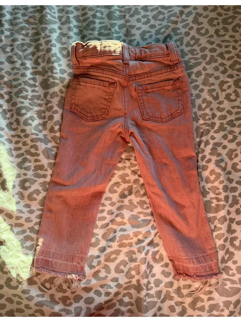 Cat and Jack Girls' Washed Pink Distressed Denim Jeans